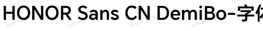 HONOR Sans CN DemiBo字体转换